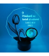 Lampa 3D Lalea cu Poza Rotunda