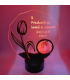 Lampa 3D Lalea cu Poza Rotunda