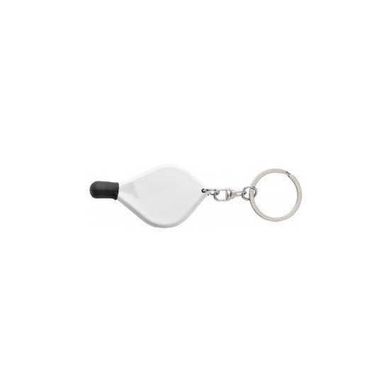Breloc cu loc pentru o moneda si varf pentru ecrane capacitive