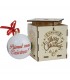 Pachet Cadou cu Glob Personalizat in Cutie din Lemn
